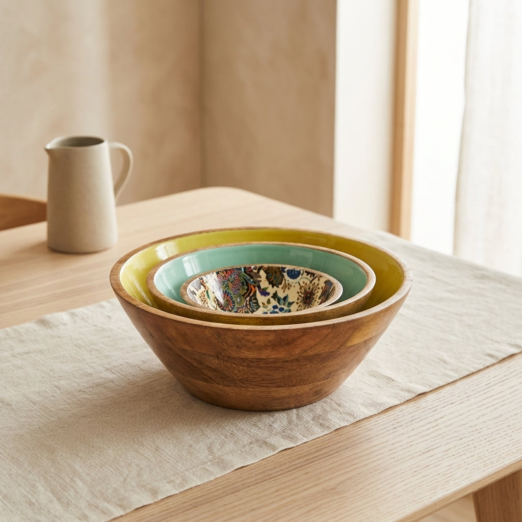 Mango Wood Bowl Set of 3 — House of Avana, view 2 of 7
