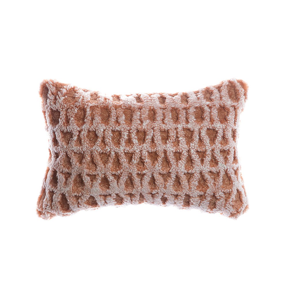 Amanda Hancrafted Sculpted Shearling Throw Pillow - Homelosophy, view 5