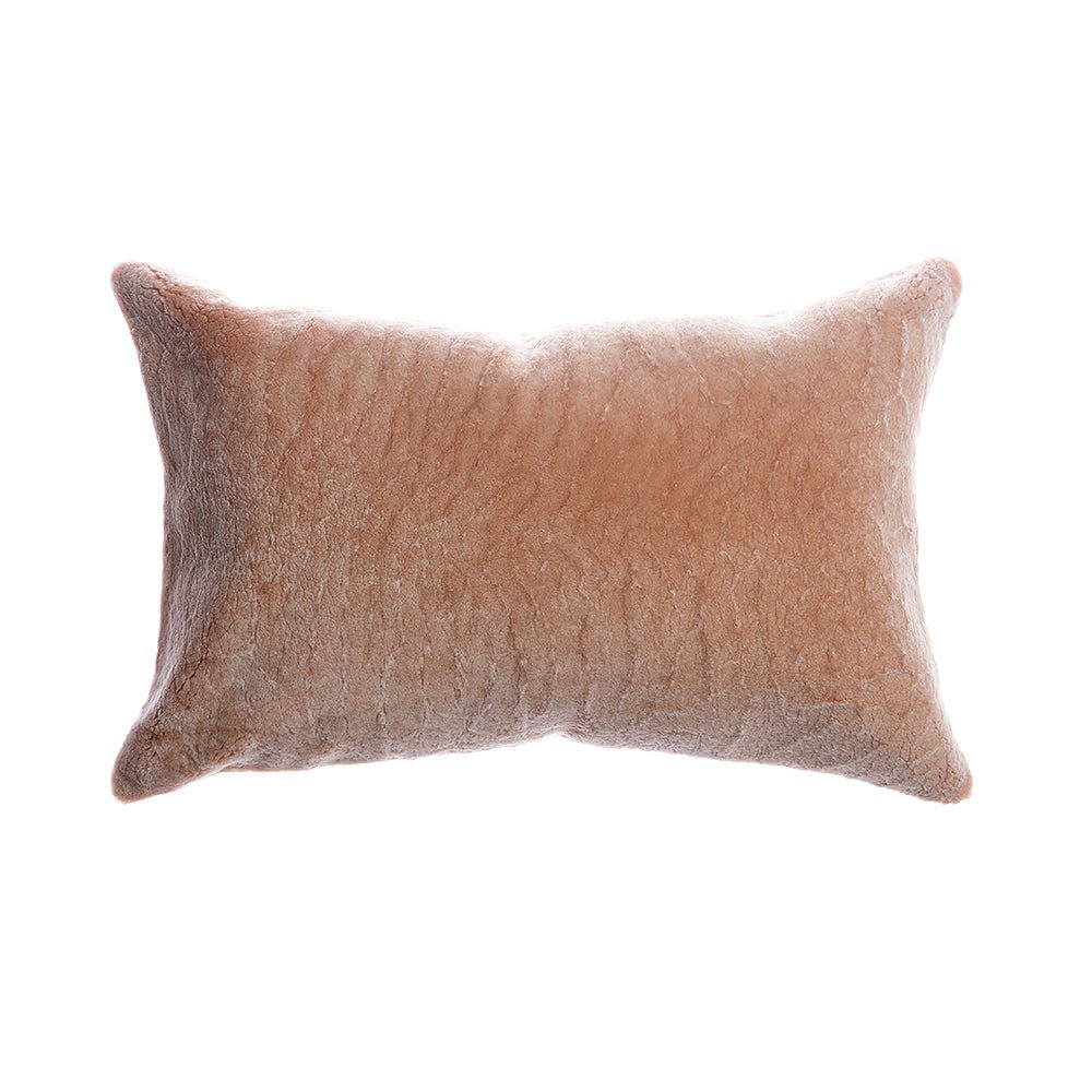 Shearling Salmon Lumbar Pillow - Homelosophy