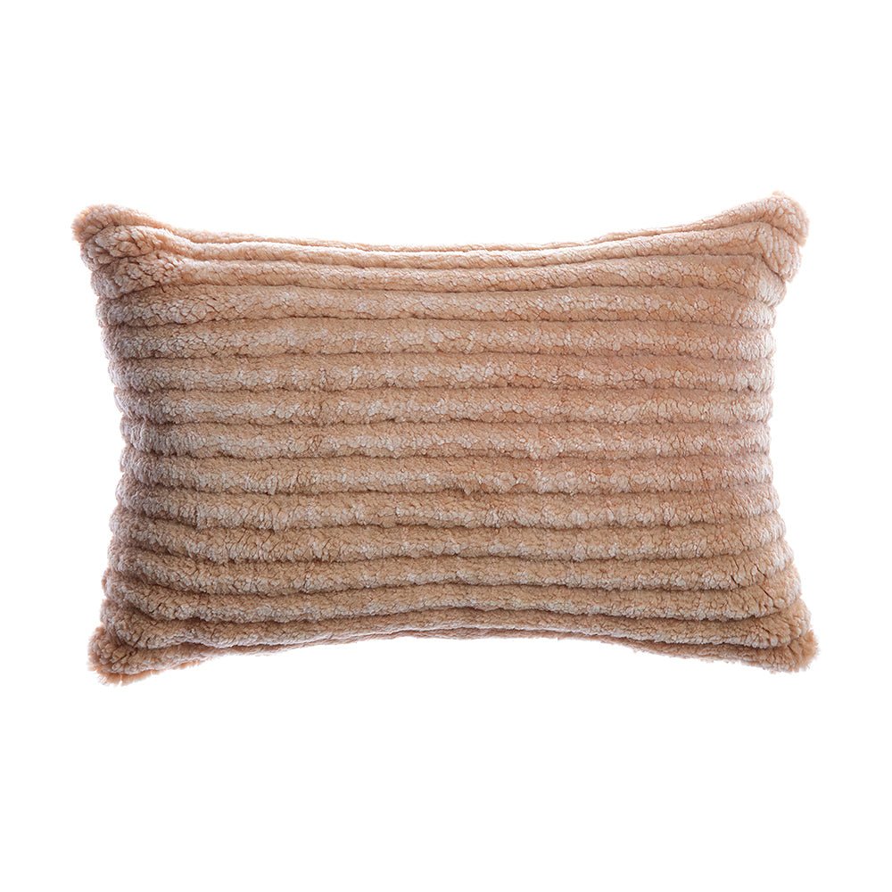 Shearling Striped Ultra Soft Pillow - Homelosophy, view 4