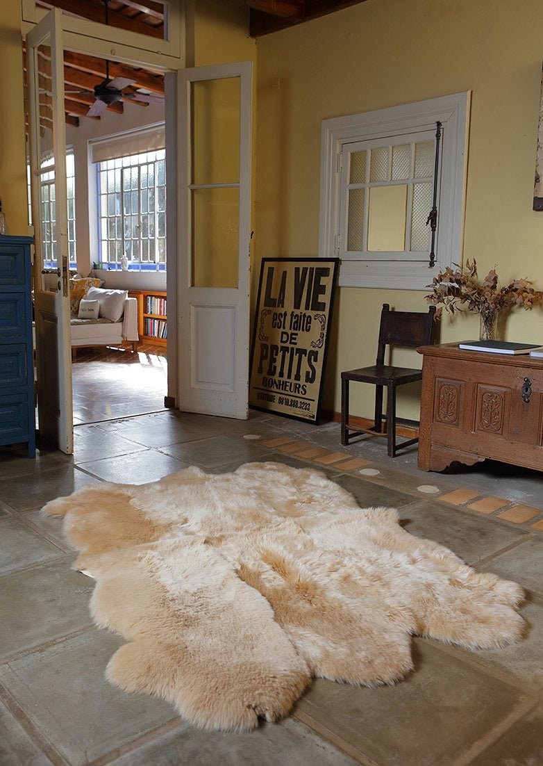 Six Piece Sheepskin Area Rug - Homelosophy, view 2