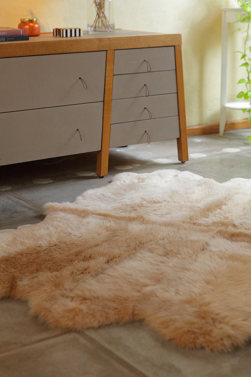 Six Piece Sheepskin Area Rug - Homelosophy, view 4