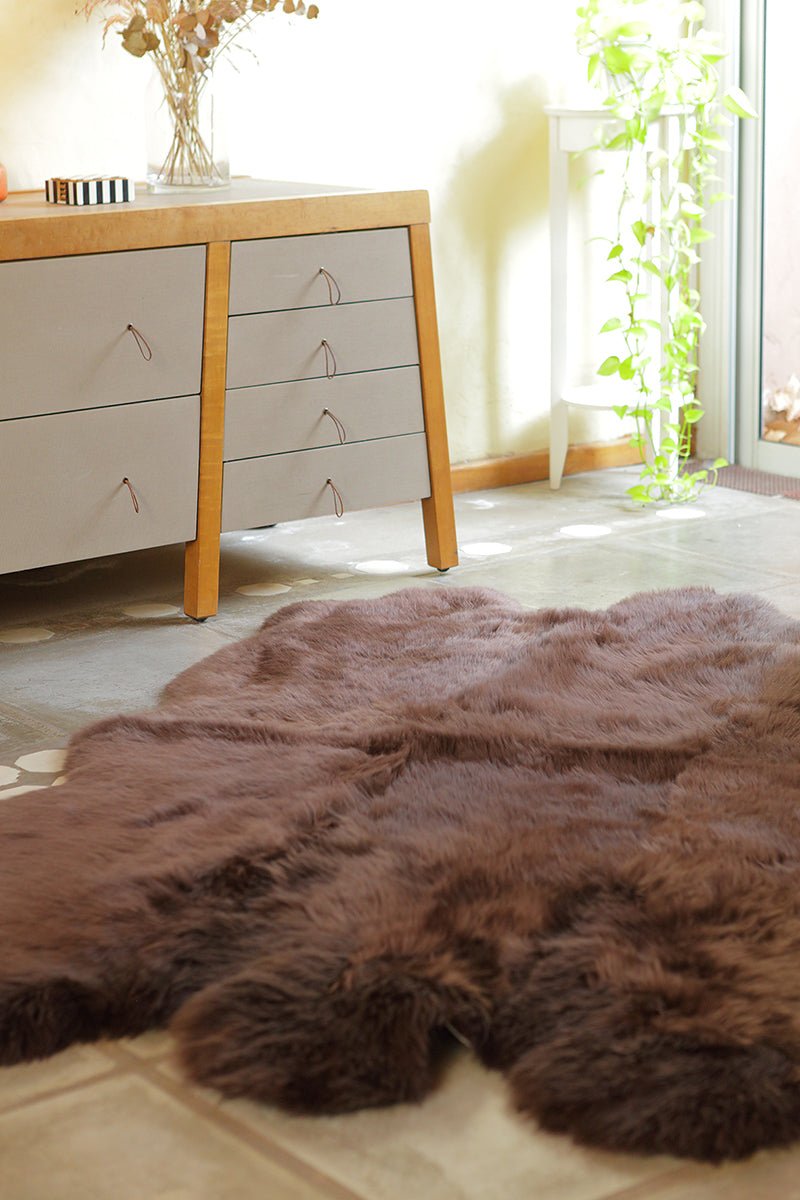 Six Piece Sheepskin Area Rug - Homelosophy, view 9