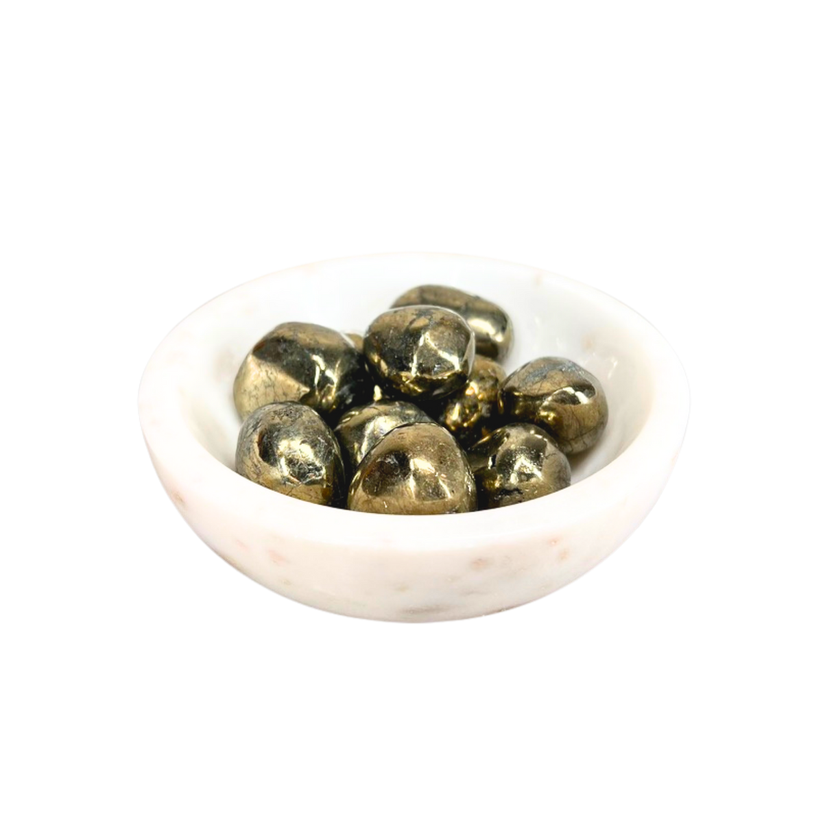 Smooth Polished Pyrite Pebbles - Source by Studio Skara