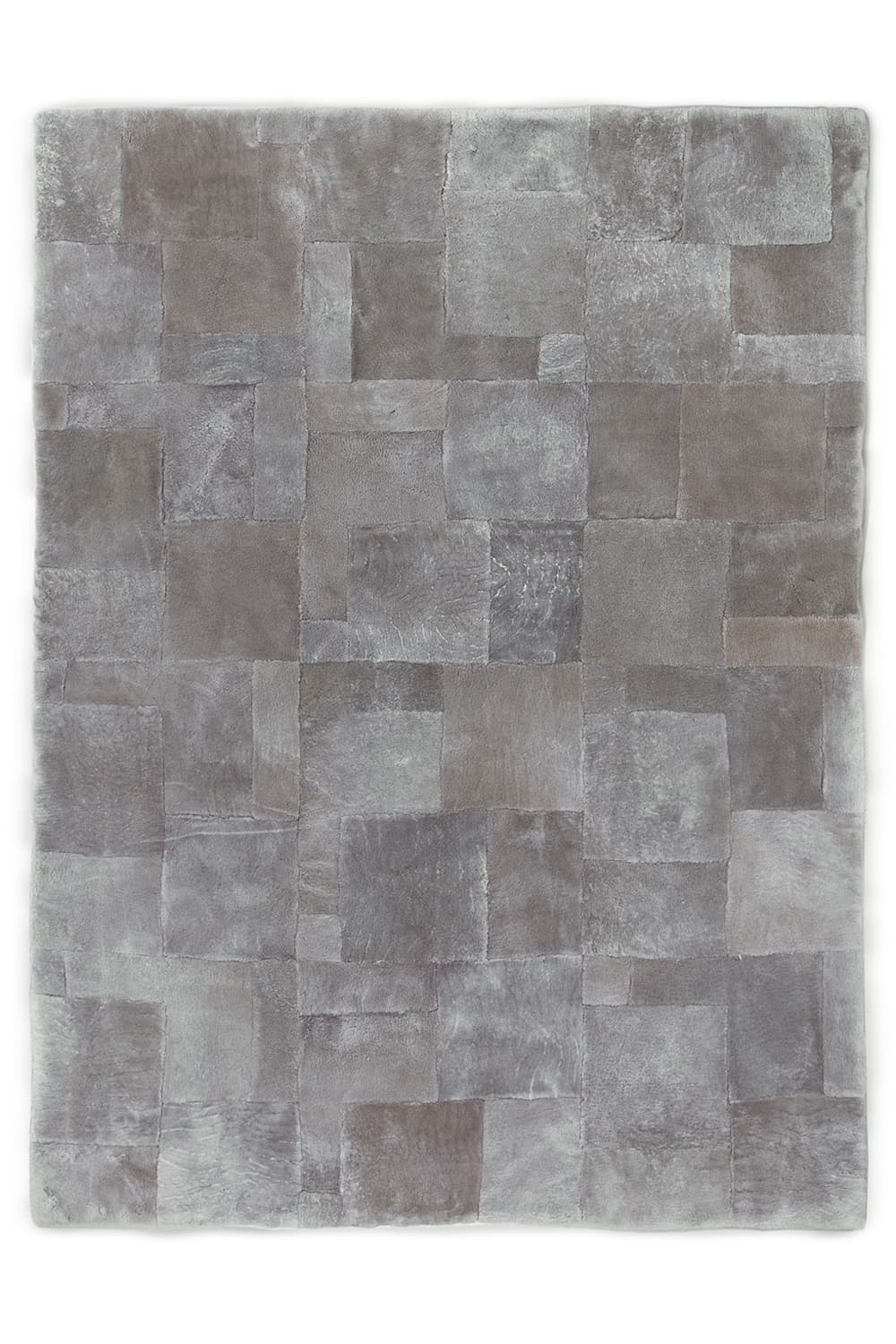 TETRIS - Grey Shearling Rug - Homelosophy, view 2