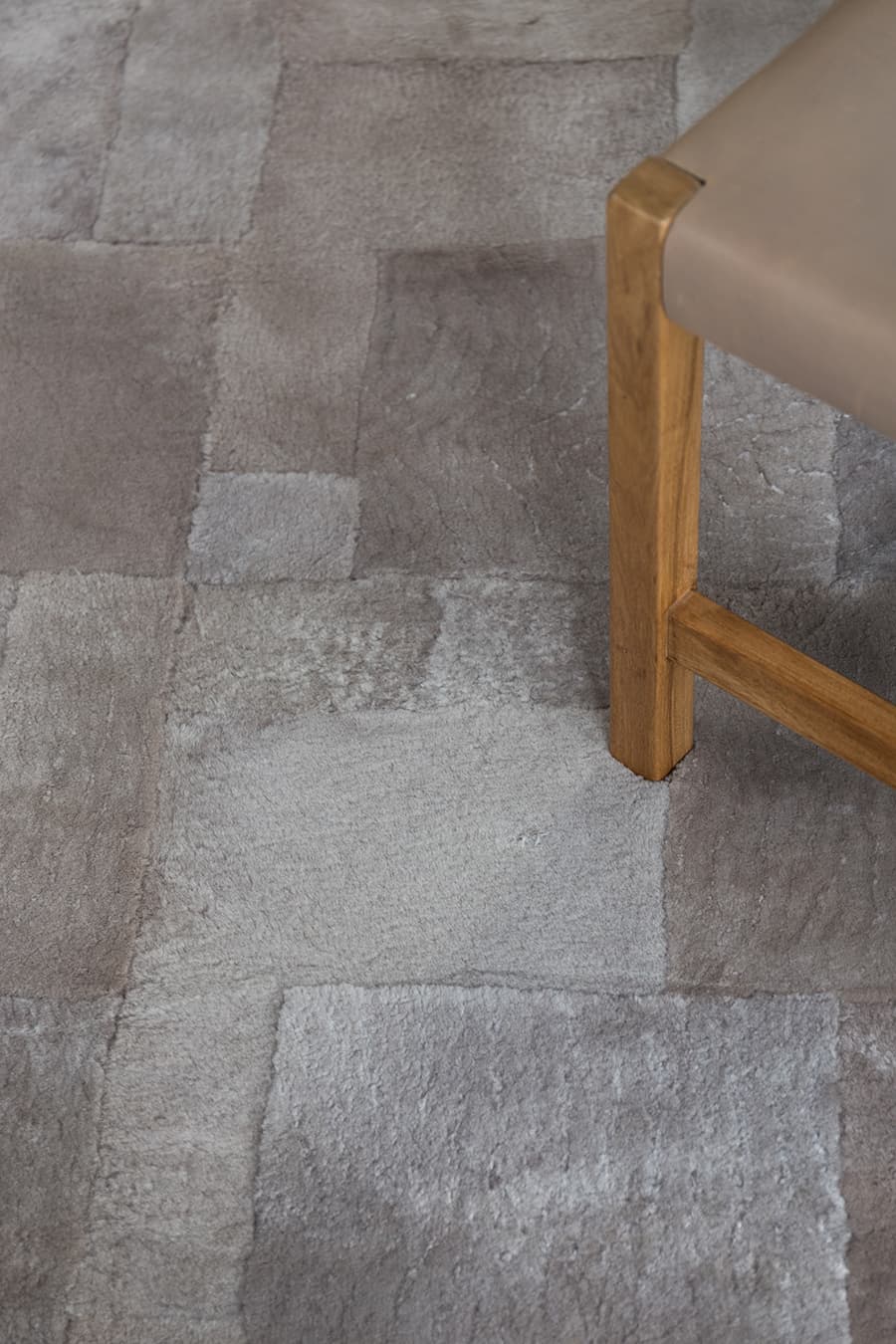 TETRIS - Grey Shearling Rug - Homelosophy