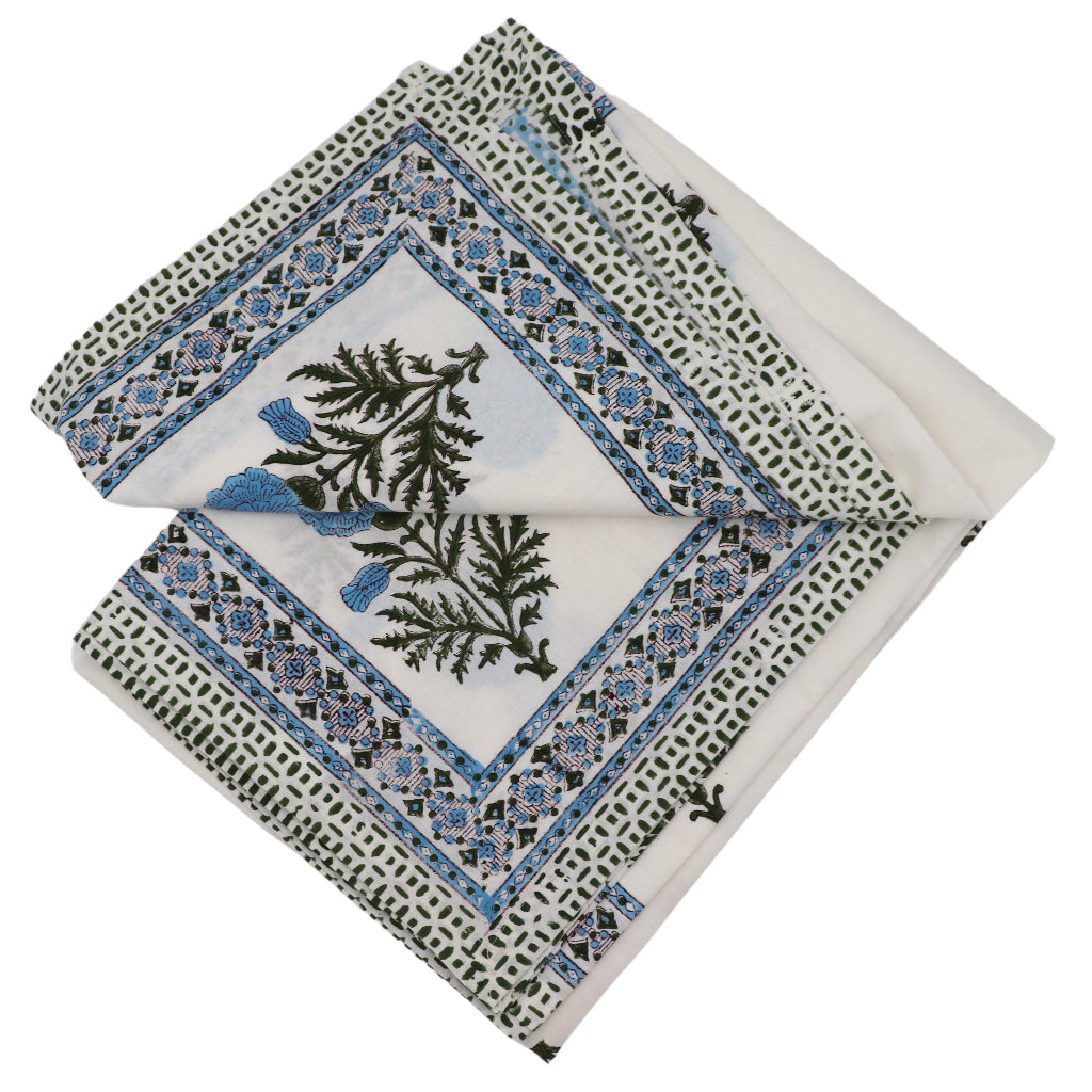100% Organic Cotton - Toile de Blu Hortensia Tablecloth