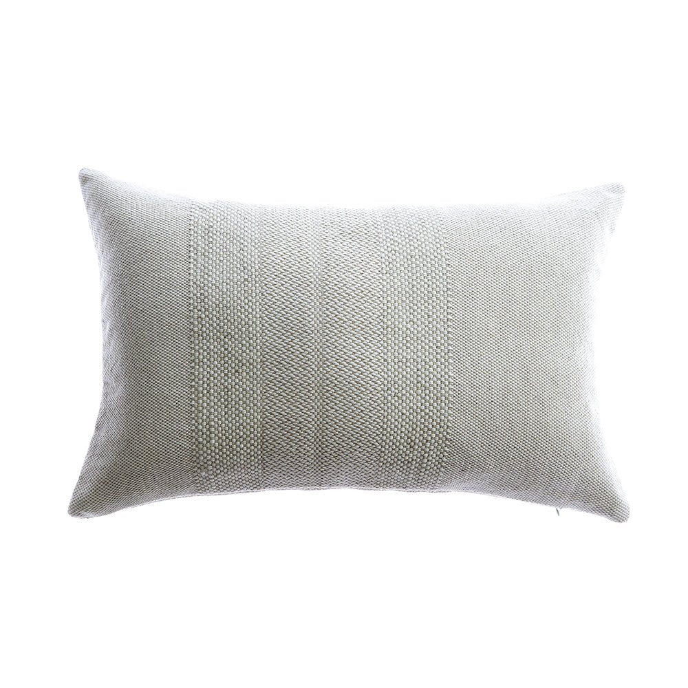 Tom Grey Woven Lumbar Pillow - Homelosophy