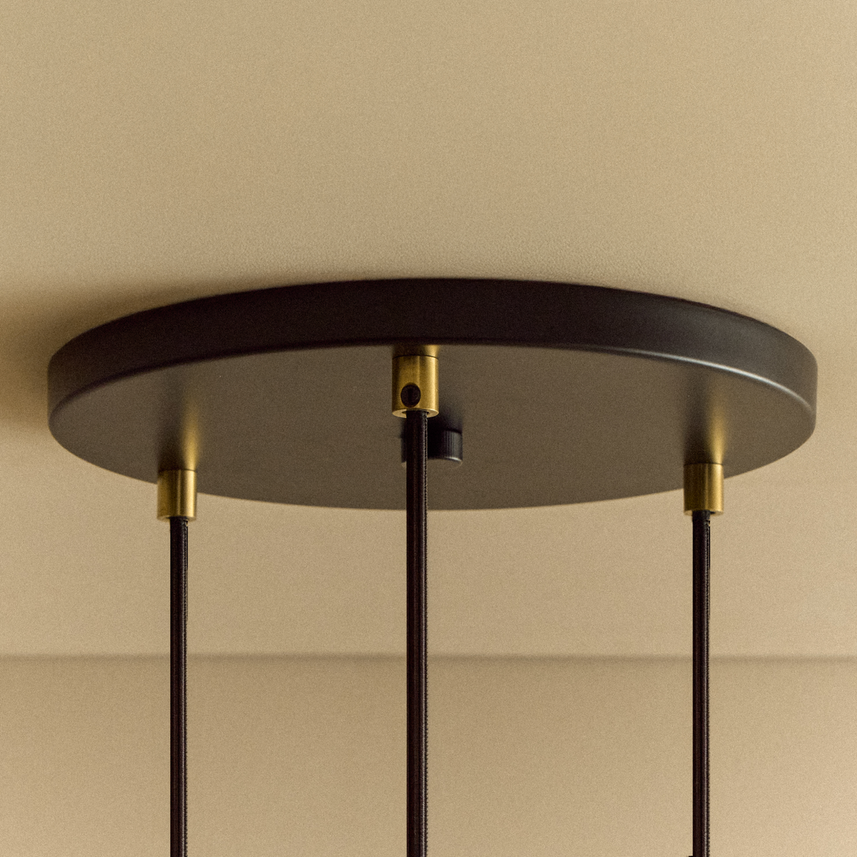 Triple Pendant in Brass + Voronoi III