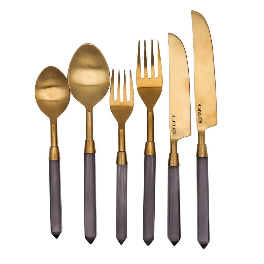 24pc Set Midnight Blue Cutlery - 6 Piece - Set of 4