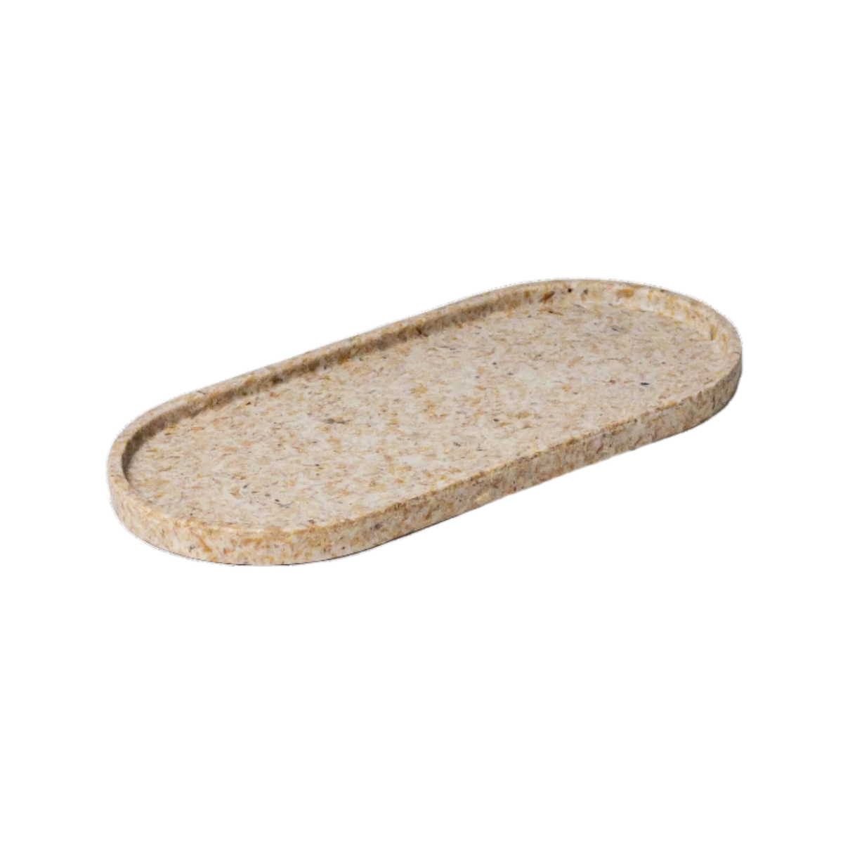 Upcycled Oval Tray: Rice Husk - Source by Studio Skara