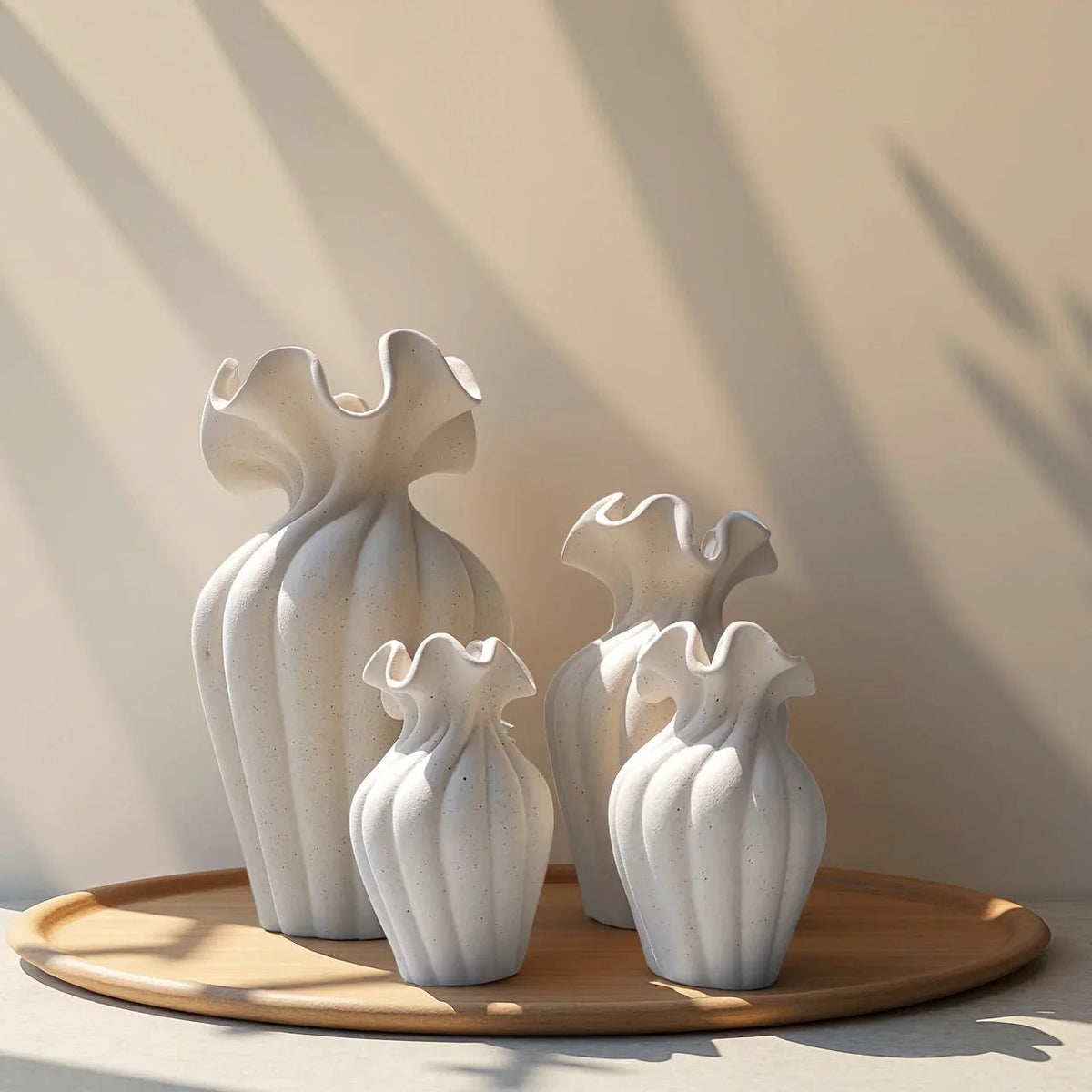 Vase - Decorative Ceramic White Set — House of Avana, view 1 of 36