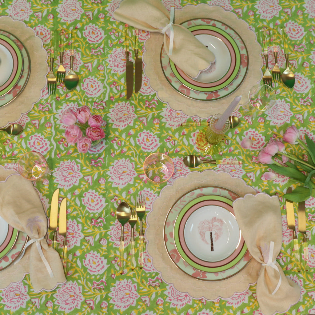 100% Organic Cotton - Viviana Venetia Blooms Tablecloth