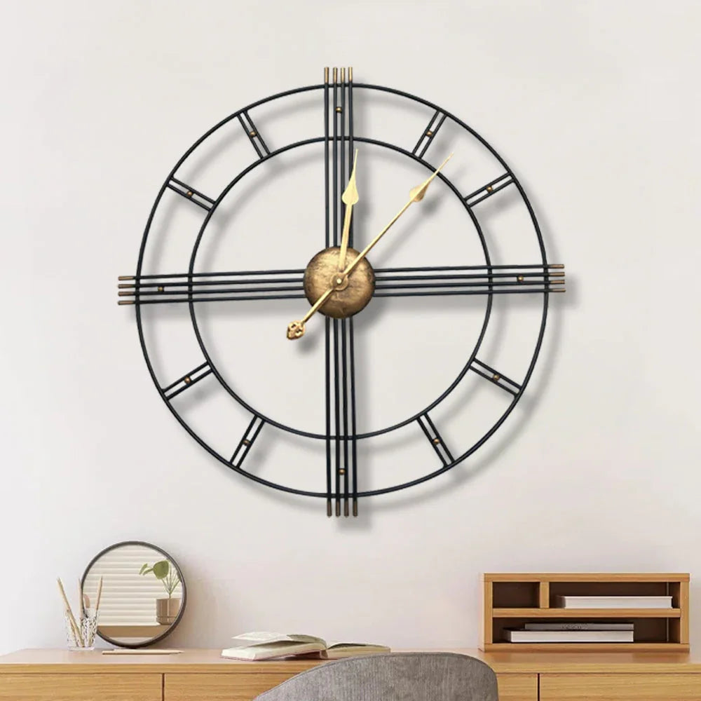 Wall Clock - Roman Numerals Metal Large — House of Avana, view 12 of 28