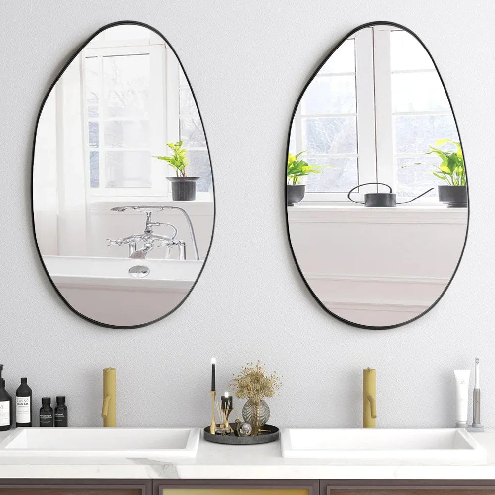 Wall Mirror - Asymmetrical Black 53x90cm — House of Avana, view 7 of 34