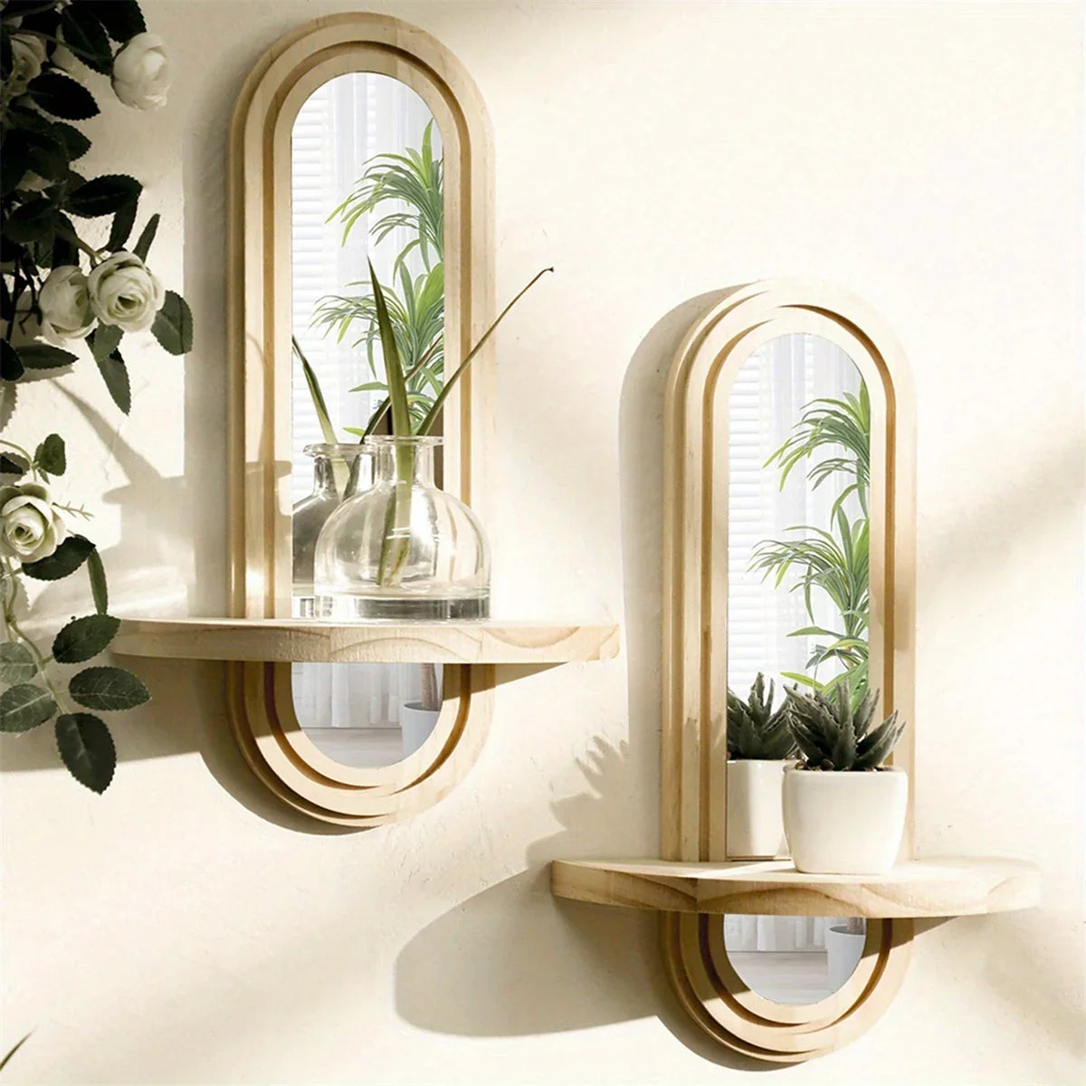 Wall Mirror - Natural Wooden Oval — House of Avana, view 1 of 18