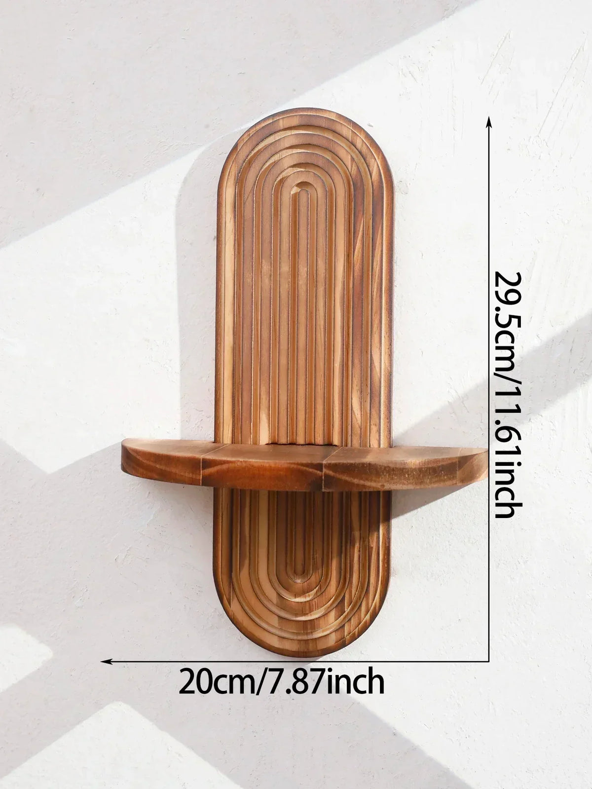 Wall Shelves - Geometric Wooden Natural