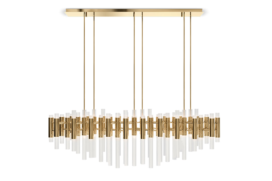 Waterfall Rectangular Suspension Light by Luxxu