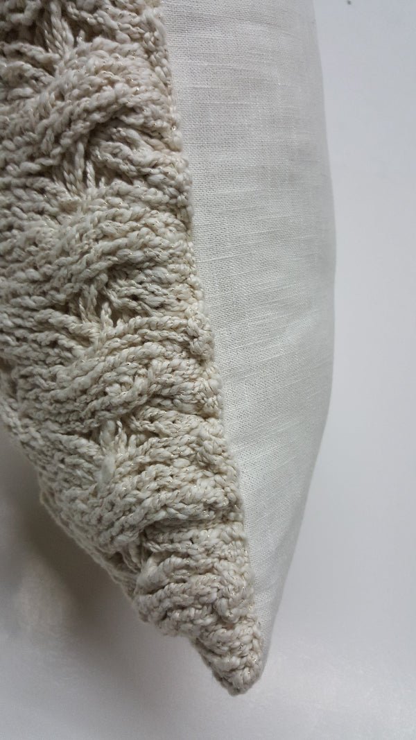 Wavy Golden Cotton Pillow - Homelosophy, view 4
