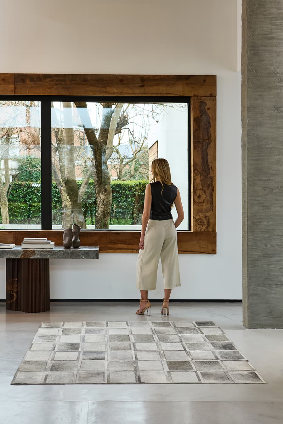 WINDOWS - Hair on Hide Custom Rug - Homelosophy, view 4