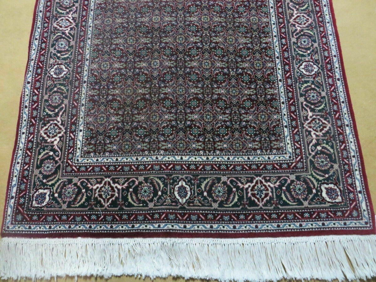 3' X 5' Vintage Fine Handmade Indian Amritsar Wool Silk Rug Nice - Jewel Rugs, view 5