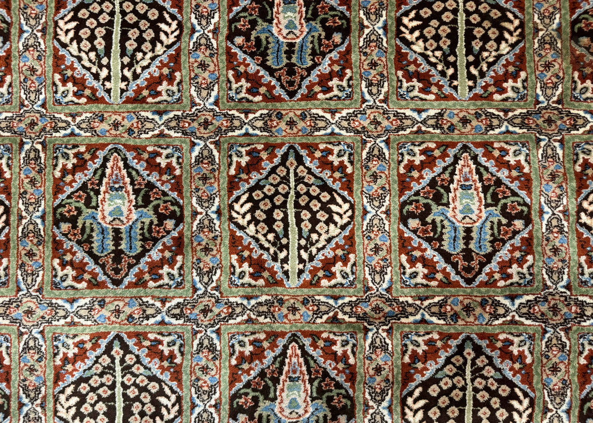 Sino Persian Rug 8x10, Panel Design, Brown, Multicolor, Wool, Cedar Trees - Jewel Rugs, view 4