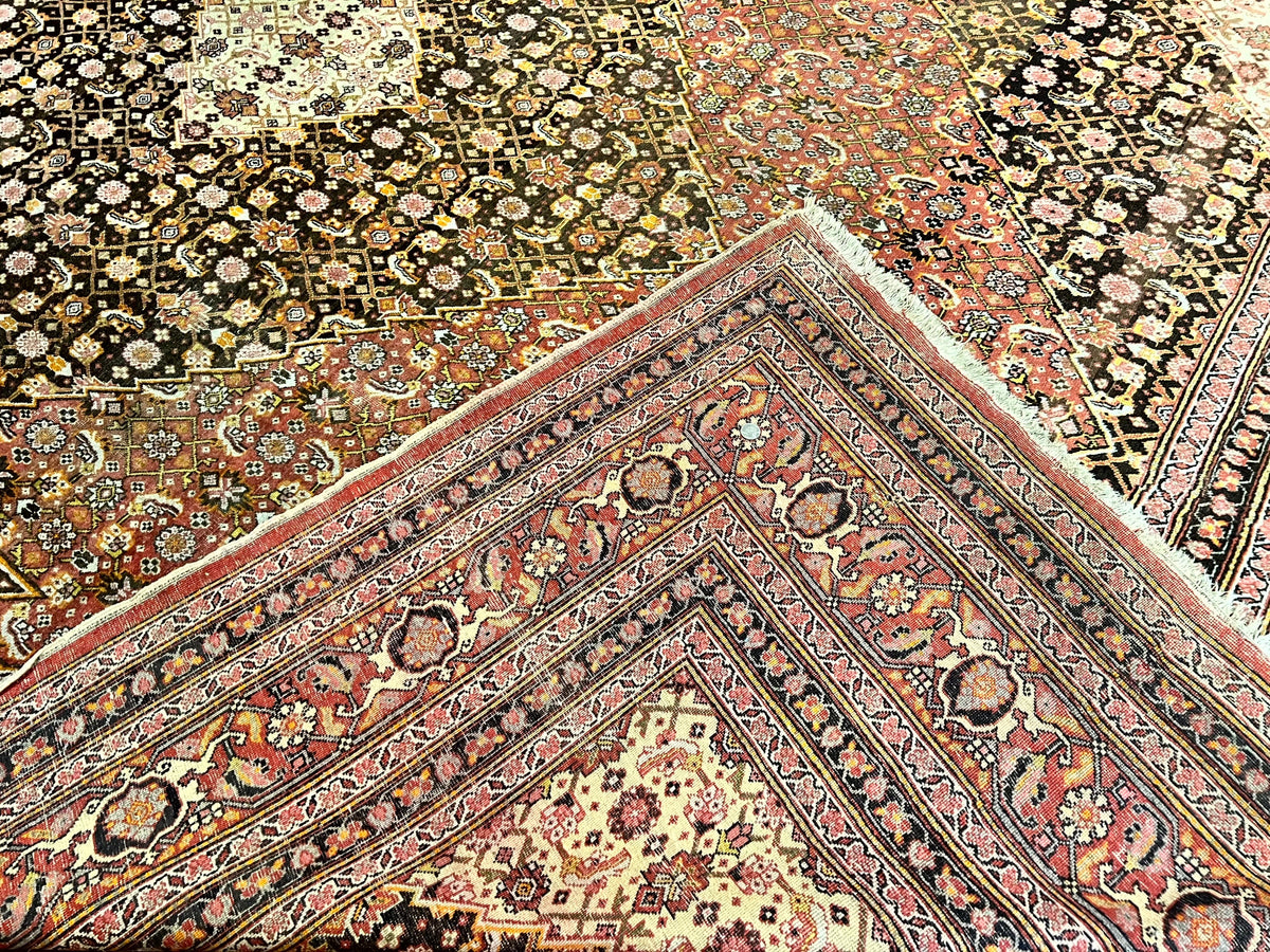 Rare Antique Persian Tabriz Rug 9x12, Red, Handmade, Wool - Jewel Rugs, view 11