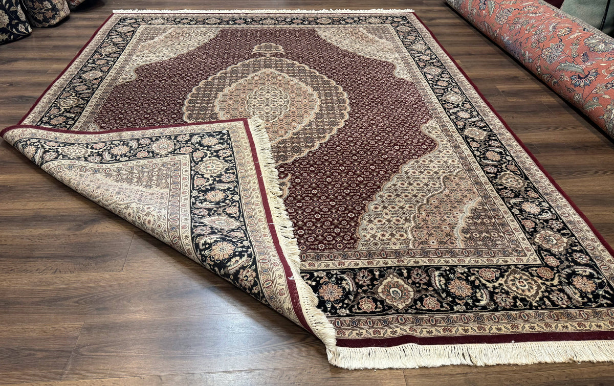 Sino Persian Rug 8x10, Herati, Elegant Oriental Carpet, Dark Maroon - Jewel Rugs, view 11