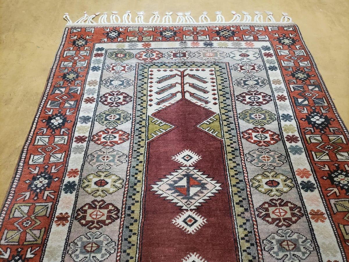 4x8 Turkish Rug - Turkish Oriental Carpet - Tribal Rug - Talesh Rug - Hand Knotted Wool Area Rug 4' 4" x 7' 6" Bedroom Rug Vintage - Jewel Rugs, view 12