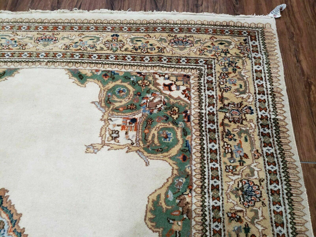 6' X 9' Vintage Handmade India Open Field Tribal Wool Rug Carpet Medallion Nice - Jewel Rugs, view 8