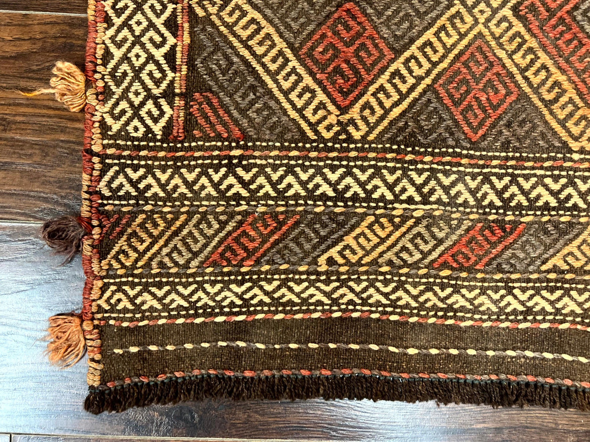 Tribal Runner Rug 2x8, Pakistani Turkoman Runner, Wool Handmade Vintage Rug - Jewel Rugs, view 8