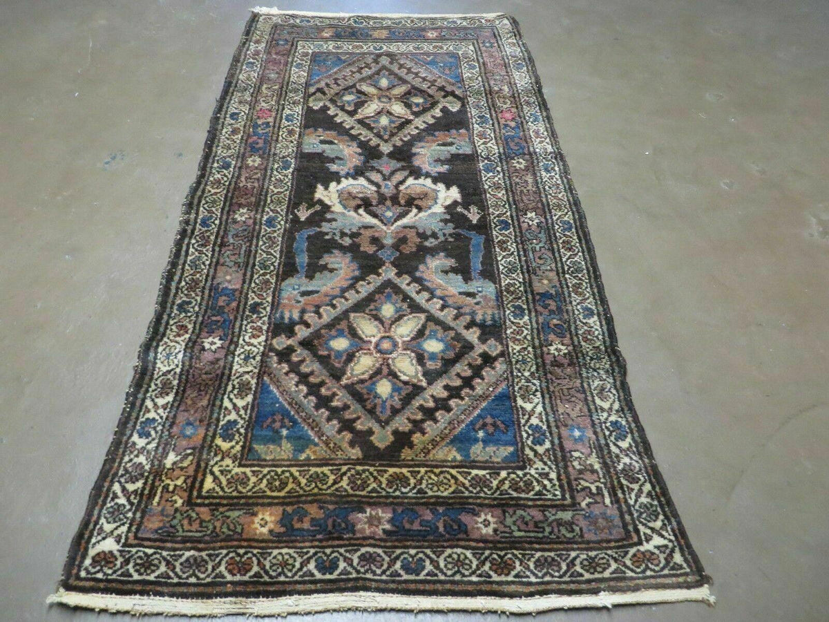 3' X 6' Antique Handmade India Floral Oriental Wool Rug Veg Dyes Nice - Jewel Rugs, view 2