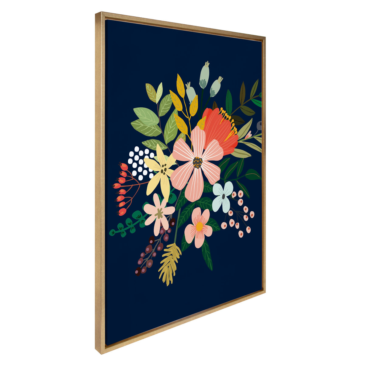 Sylvie Floralis C Framed Canvas by Mia Charro