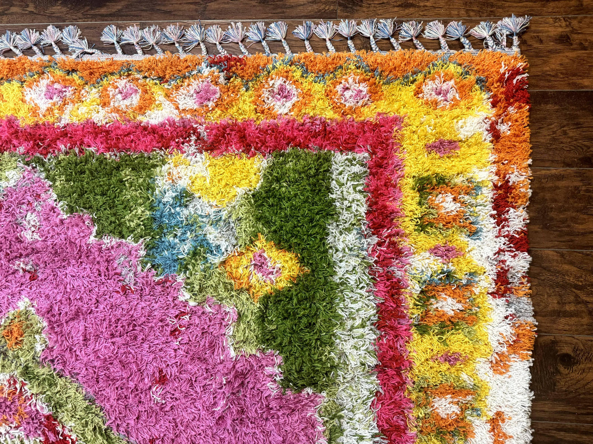 Colorful Shag Rug 8x10, Fuchsia and Multicolor - Jewel Rugs, view 8