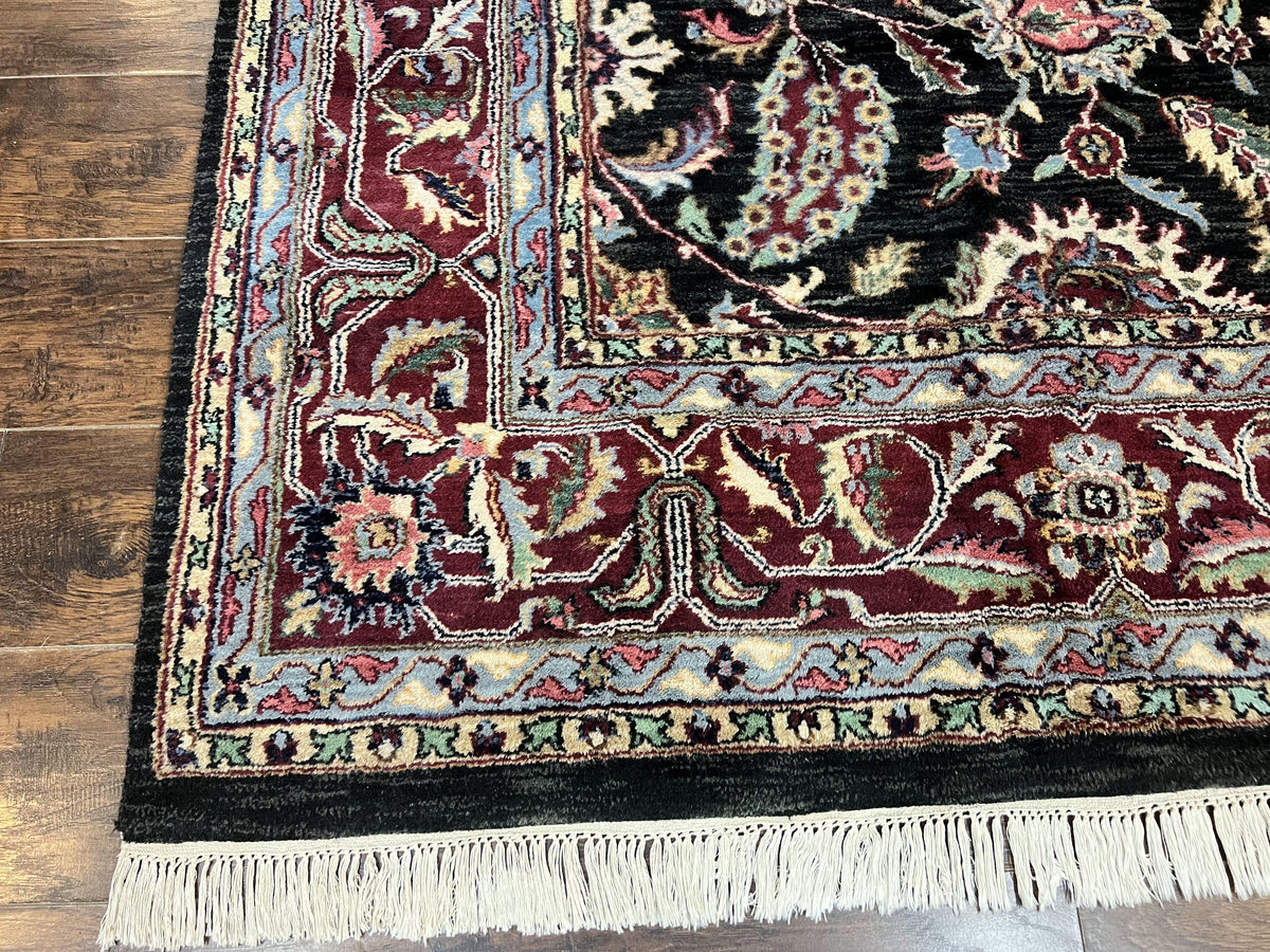 Indo Persian Rug 8x10, Nourison Carpet, Floral, Hand Knotted Vintage Wool Rug - Jewel Rugs, view 8