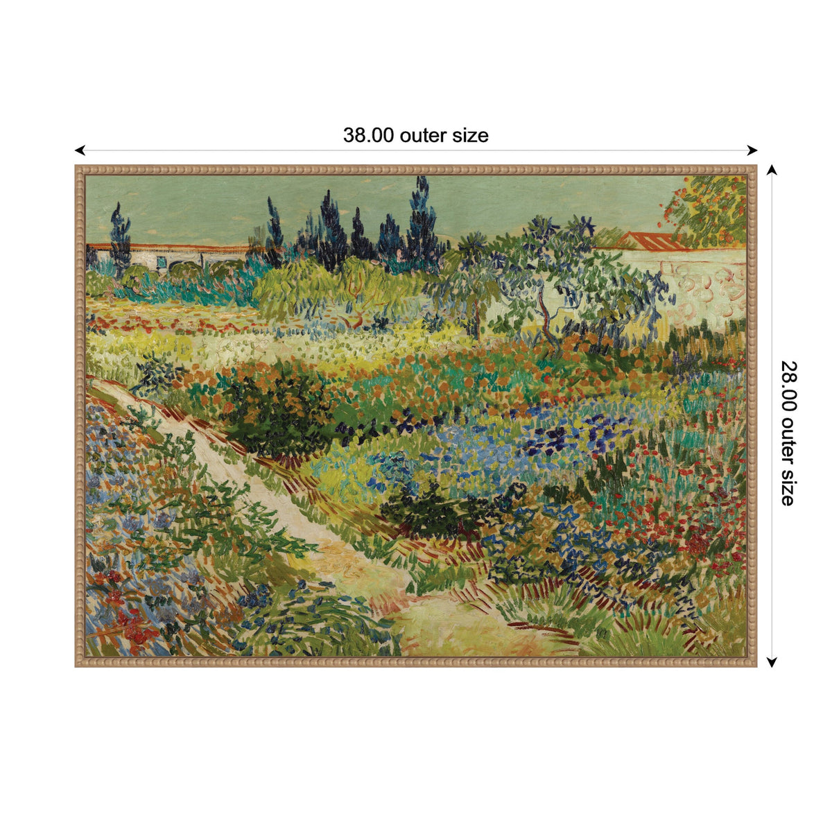 Garden at Arles by Vincent van Gogh by Nostalgia Prints Framed Canvas Wall Art Print