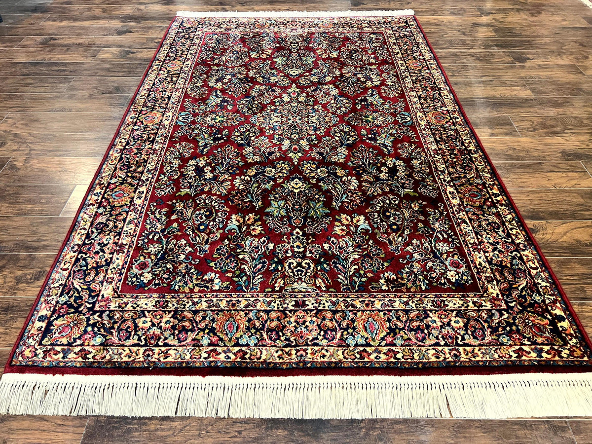 Karastan Rug 5.9 x 9 Red Sarouk Rug #785, Karastan Wool Rug, Karastan Carpet, Original 700 Series Vintage Karastan Oriental Rug Discontinued - Jewel Rugs, view 2