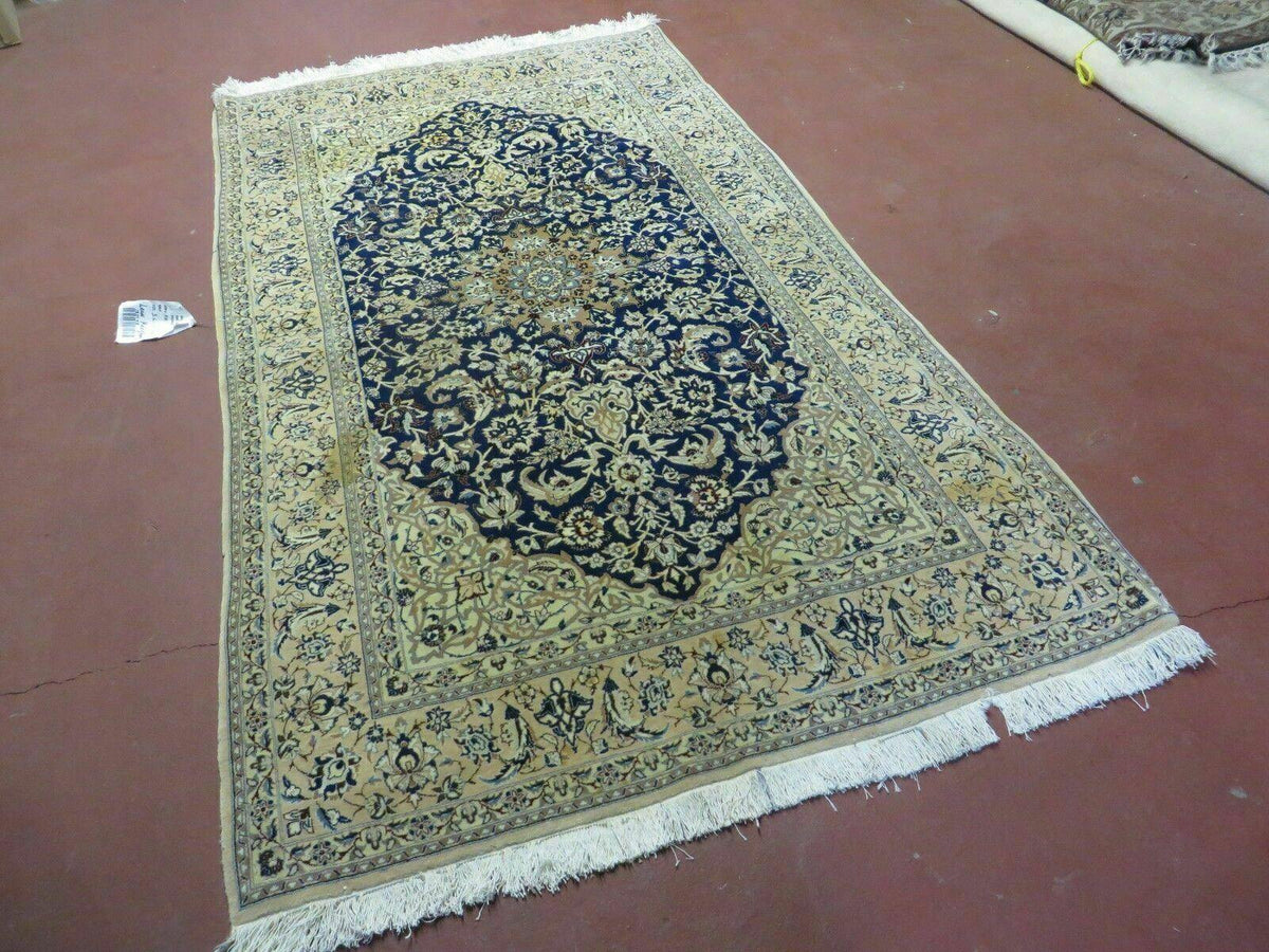 4' X 6' Handmade Ultra Fine India Floral Oriental Wool Silk Rug Hand Knotted - Jewel Rugs, view 2