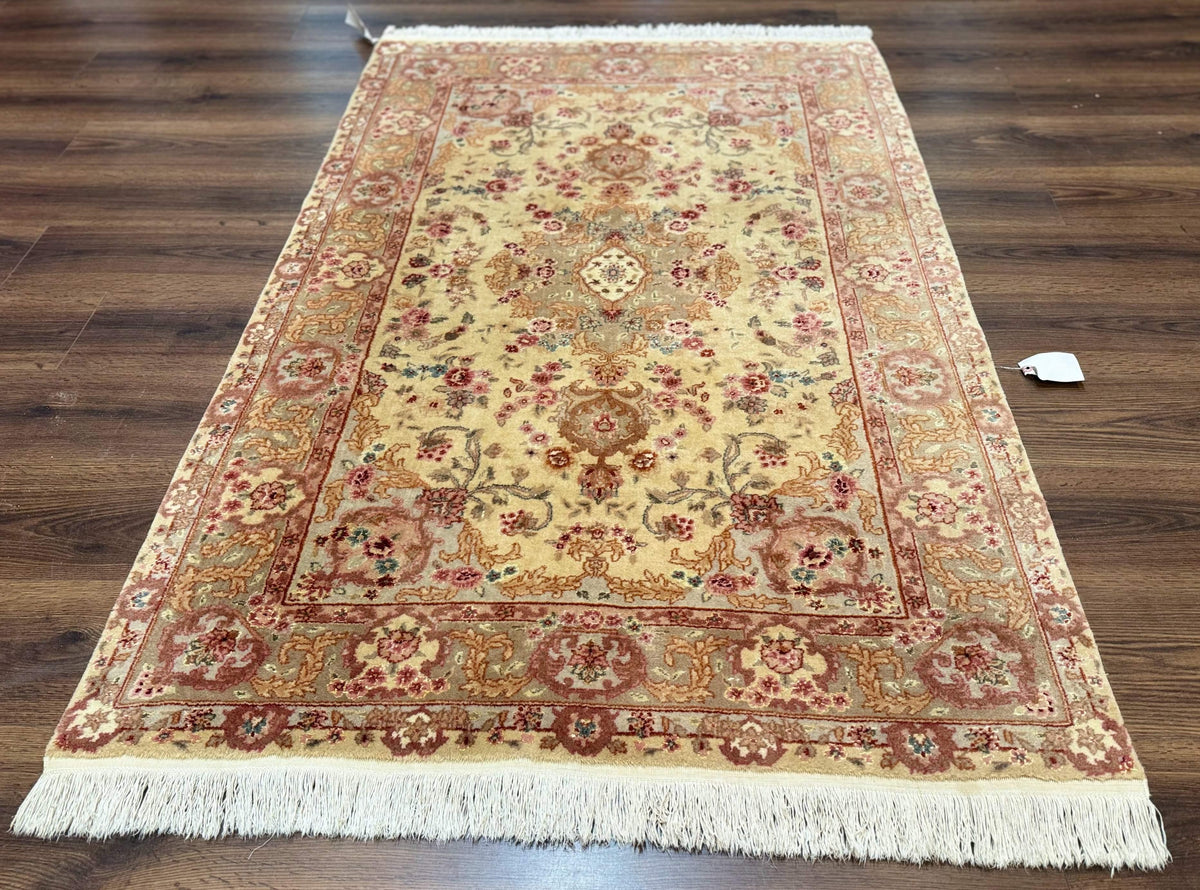 Sino Persian Rug 4x6, Wool and Silk Highlights, Fine 200 KPSI - Jewel Rugs, view 2