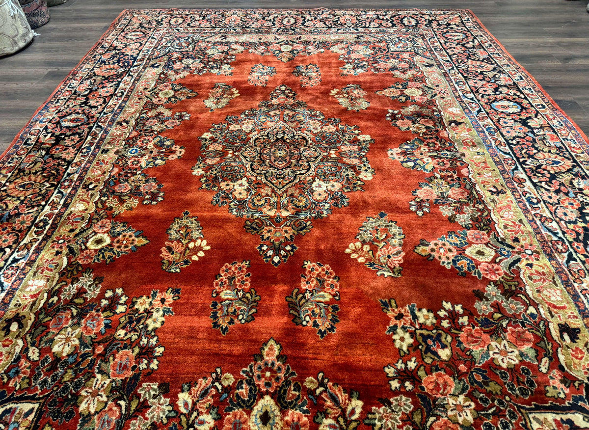 Antique Persian Sarouk Rug 9x12 - Jewel Rugs, view 11