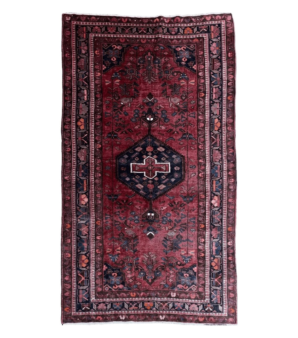 5.5 X 10 Handmade Wool Tribal Gallery Rug Wide Runner Corridor Rug Floral Red - Jewel Rugs