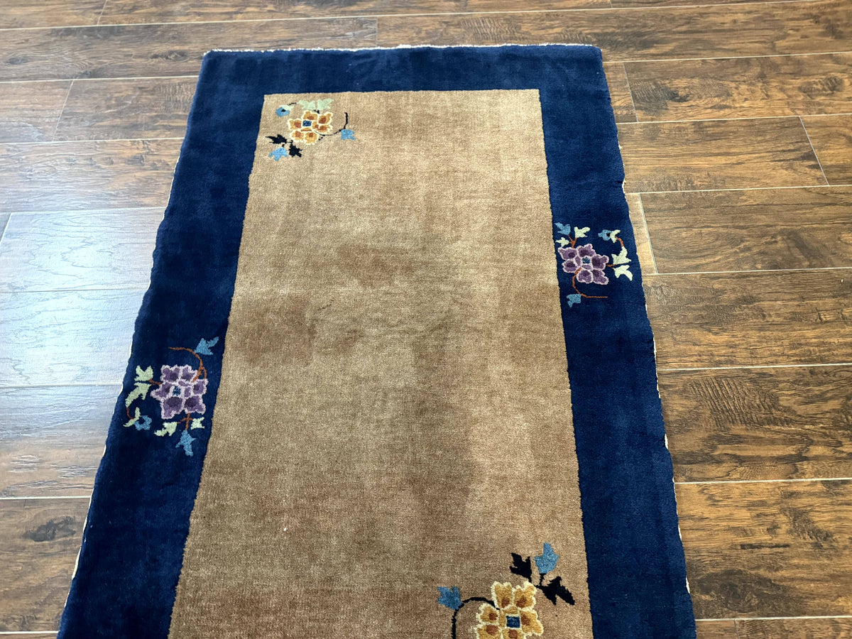 Chinese Rug 3x5, Antique Peking Art Deco Carpet, Simple Design - Jewel Rugs, view 3