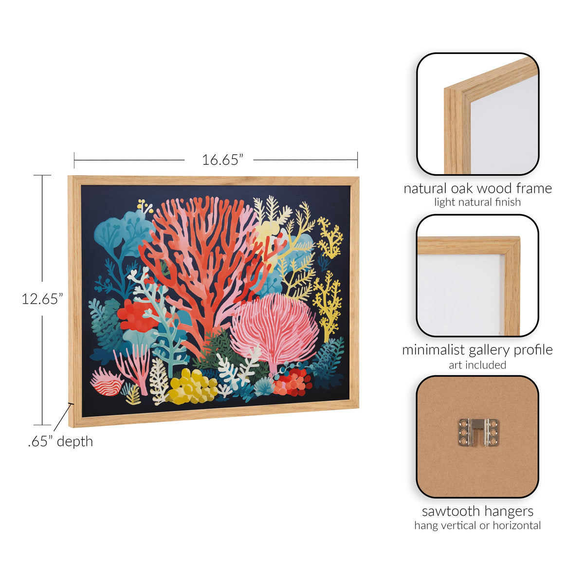 Gallery Bright Coral Underwater Ocean Print by The Creative Bunch Studio