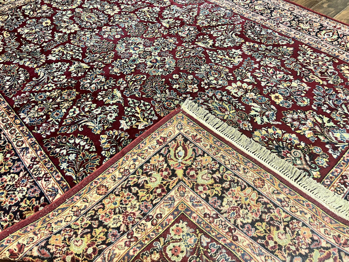 Karastan Rug 9x12 Red Sarouk #785, Wool Karastan Carpet, Discontinued Vintage, Original 700 Series, Karastan Area Rug - Jewel Rugs, view 11