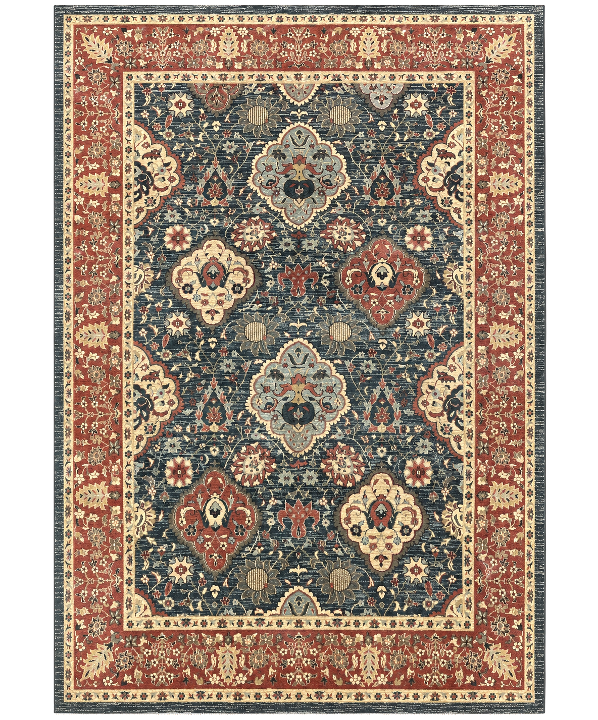 Safavieh Rug 8x11, Mahal Persian Carpet, Navy Red - Jewel Rugs