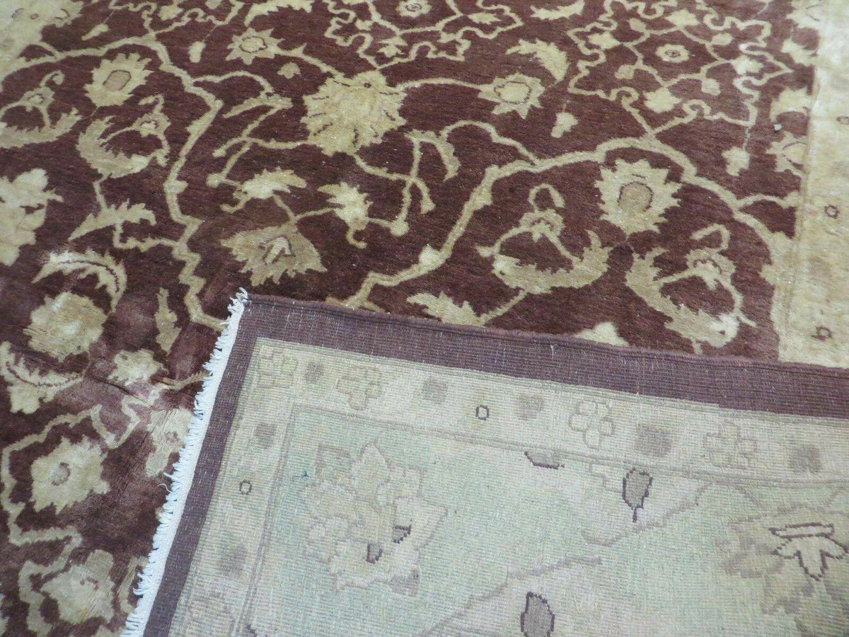 7' X 10' Vintage Fine Handmade Pakistan Peshawar Chobi Floral Wool Rug Vegy Dye - Jewel Rugs, view 12