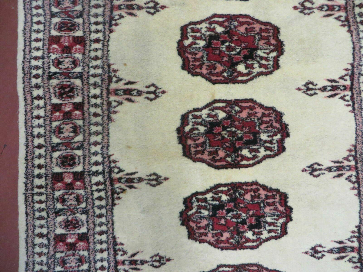 2' 7" x 7' Handmade Finely Knotted Pakistani Turkoman Bokhara Detailed Wool Rug - Jewel Rugs, view 12