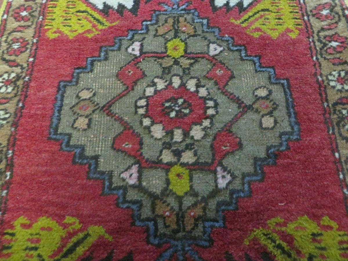 20" X 38" Antique Handmade Turkish Oushak Oshak Yastik Wool Rug Mat Turkey Nice - Jewel Rugs, view 5