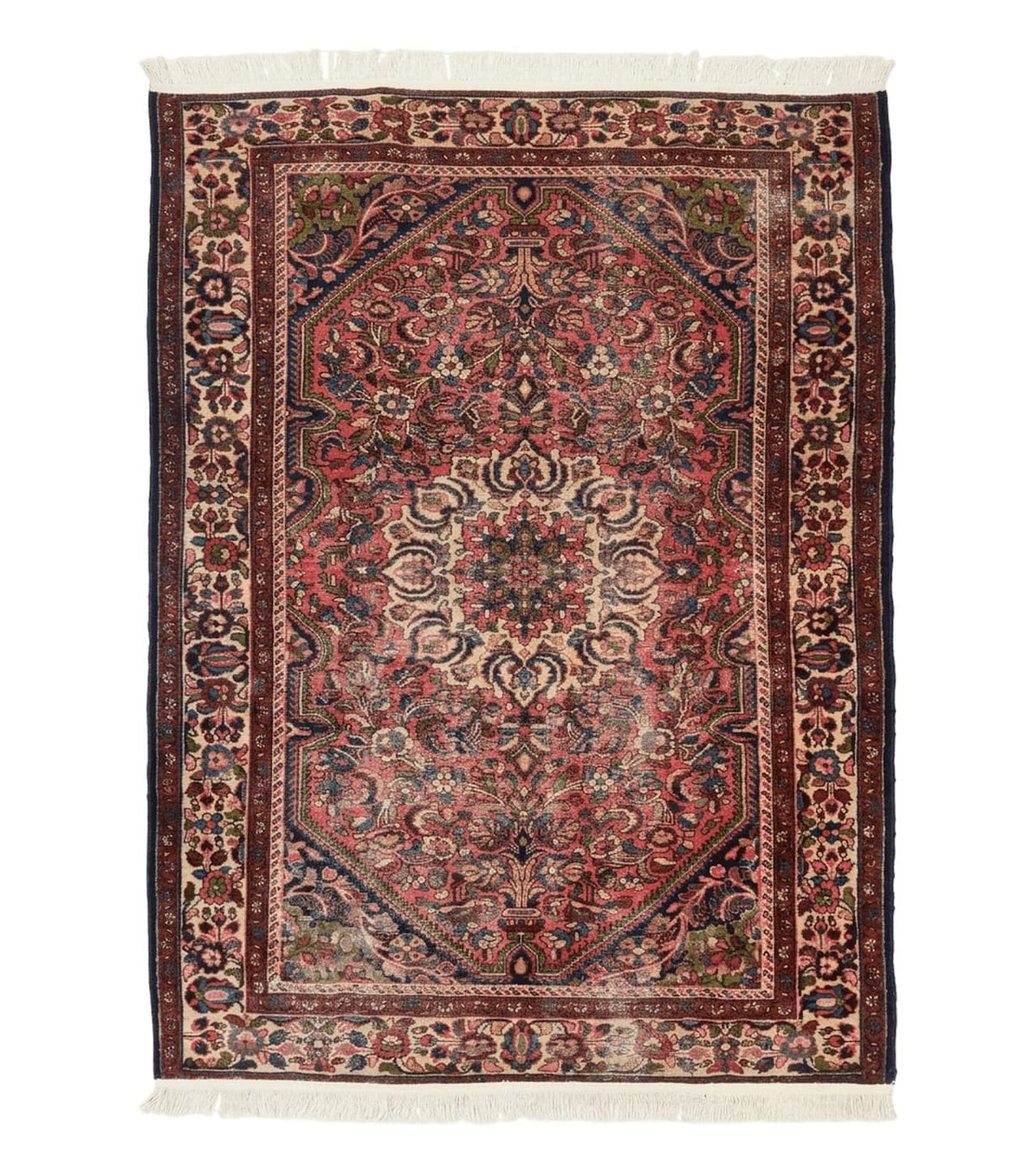 Antique Persian Malayer Rug 4'7" x 6'6" – 1920s Tribal Red Wool Carpet - Jewel Rugs