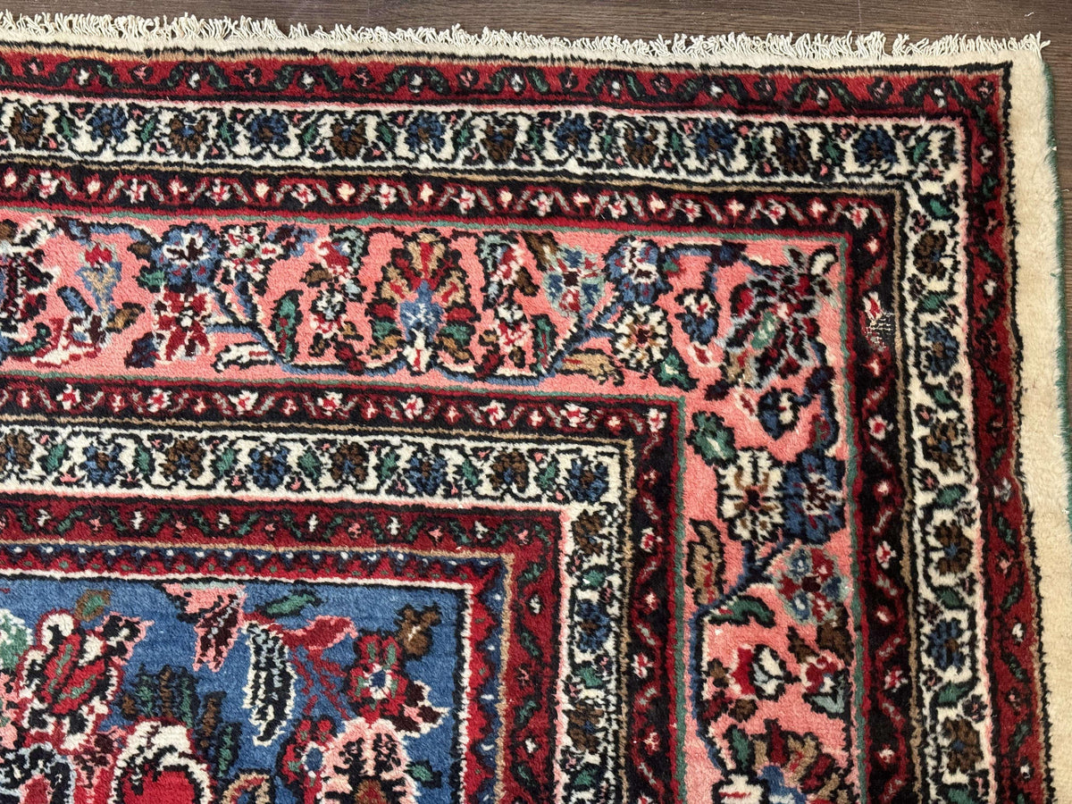 Palace Size Persian Rug 10 x 21 ft, Antique Hamadan Bibikabad Carpet, Handmade Antique Wool Oversized Rug, Ivory, Semi Open Field - Jewel Rugs, view 8